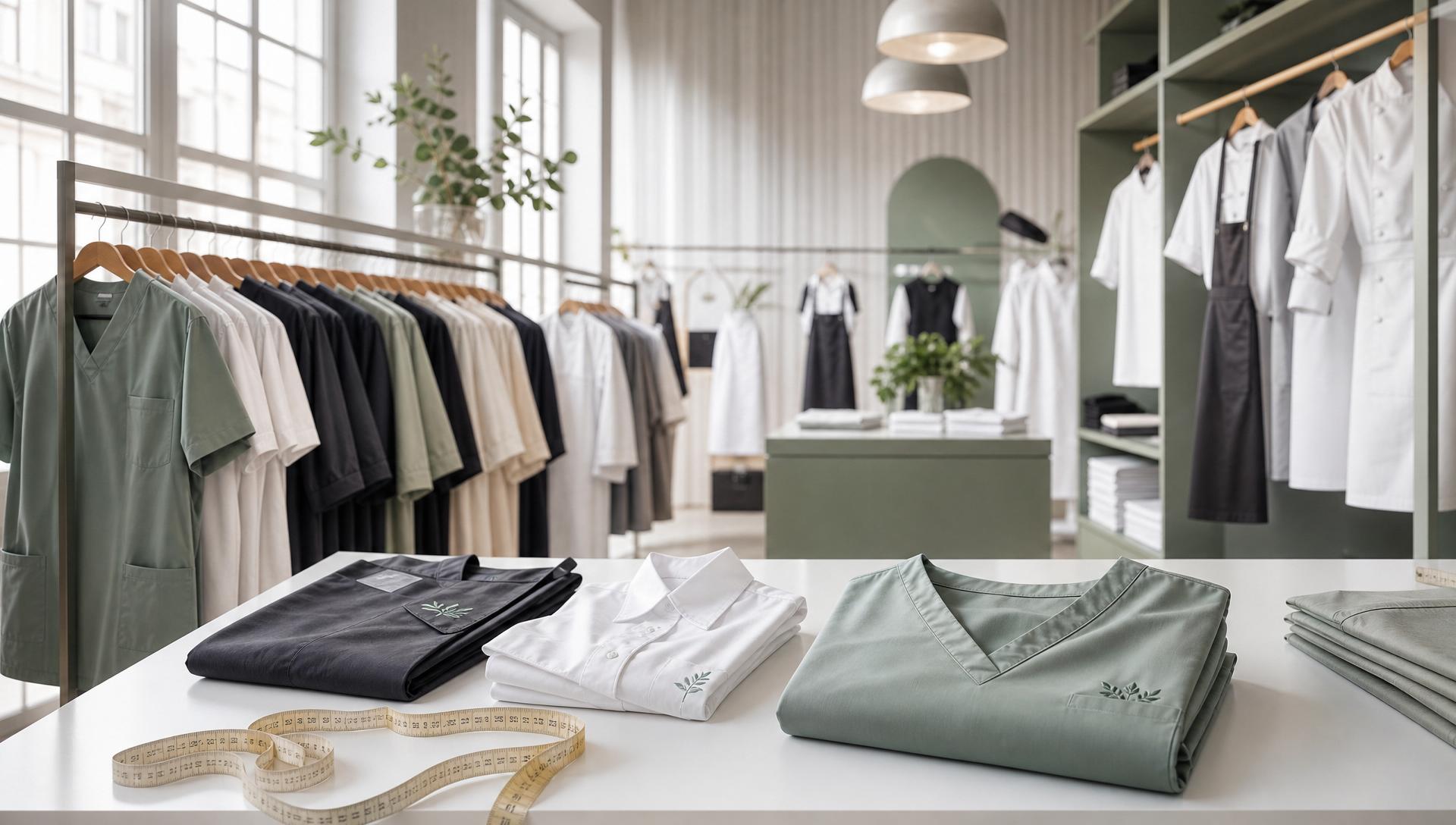 Showroom de uniformes laborales personalizados para empresas